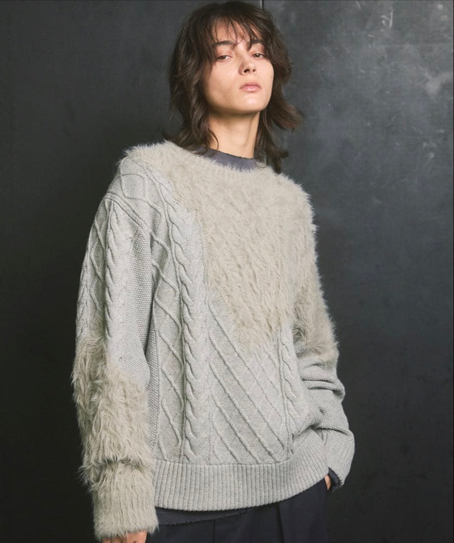 メゾンスペシャル　Crew Neck Knit Pullover