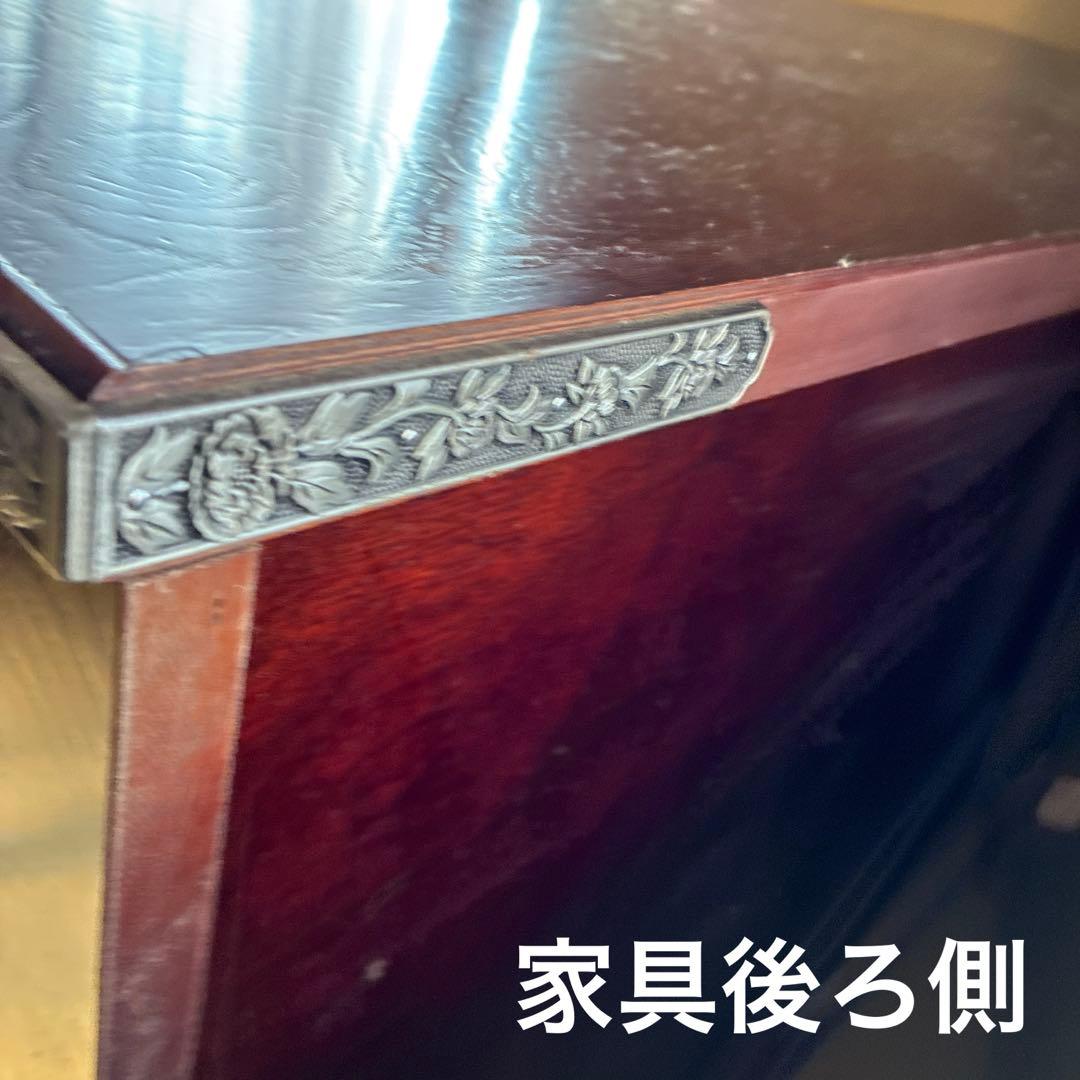 和風赤茶色木製箪笥　鍵付