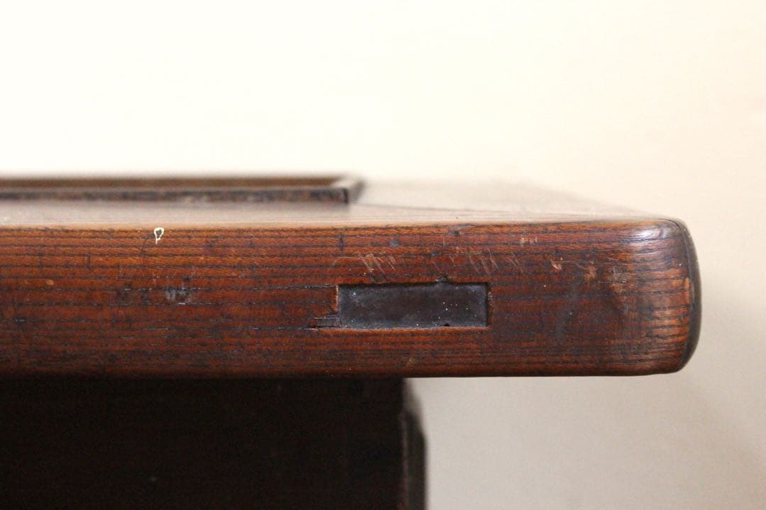 M*u様 No4524 時代　欅材　黒柿　関西火鉢　横73×縦49cm 引出し付