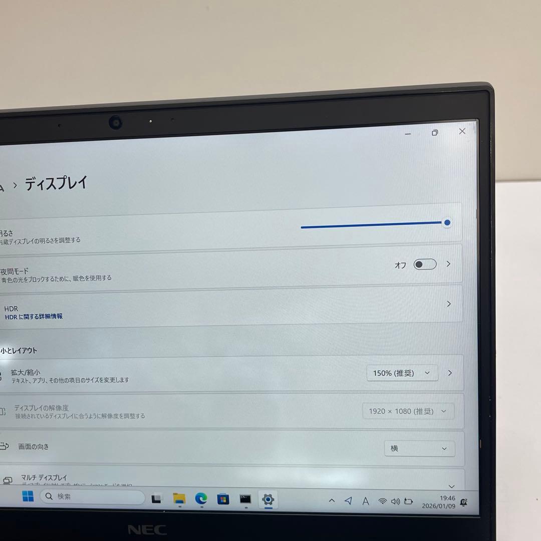 Windowsノート本体 #759 NEC Versapro VG-5 i5-8265U 8Gb 256G