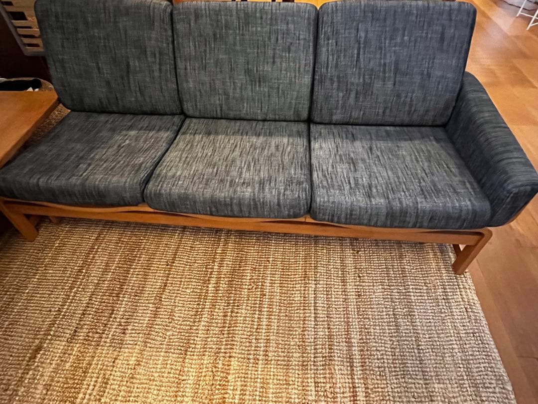 デンマークヴィンテージ コーナーソファ+サイドテーブル　オーク材