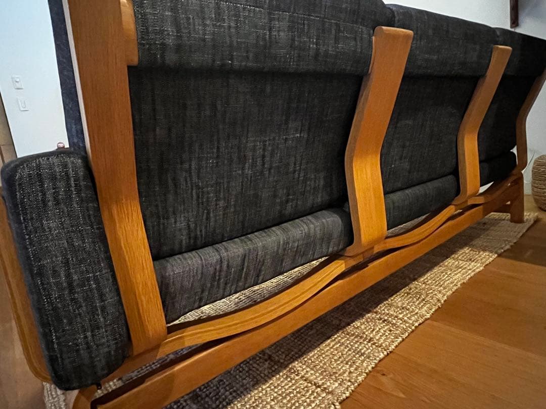 デンマークヴィンテージ コーナーソファ+サイドテーブル　オーク材