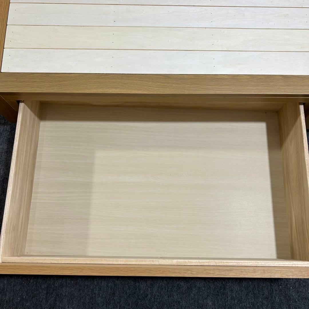 無印 ダブル ベッドフレーム 収納ベッド・ダブル・オーク材 チェスト d3011