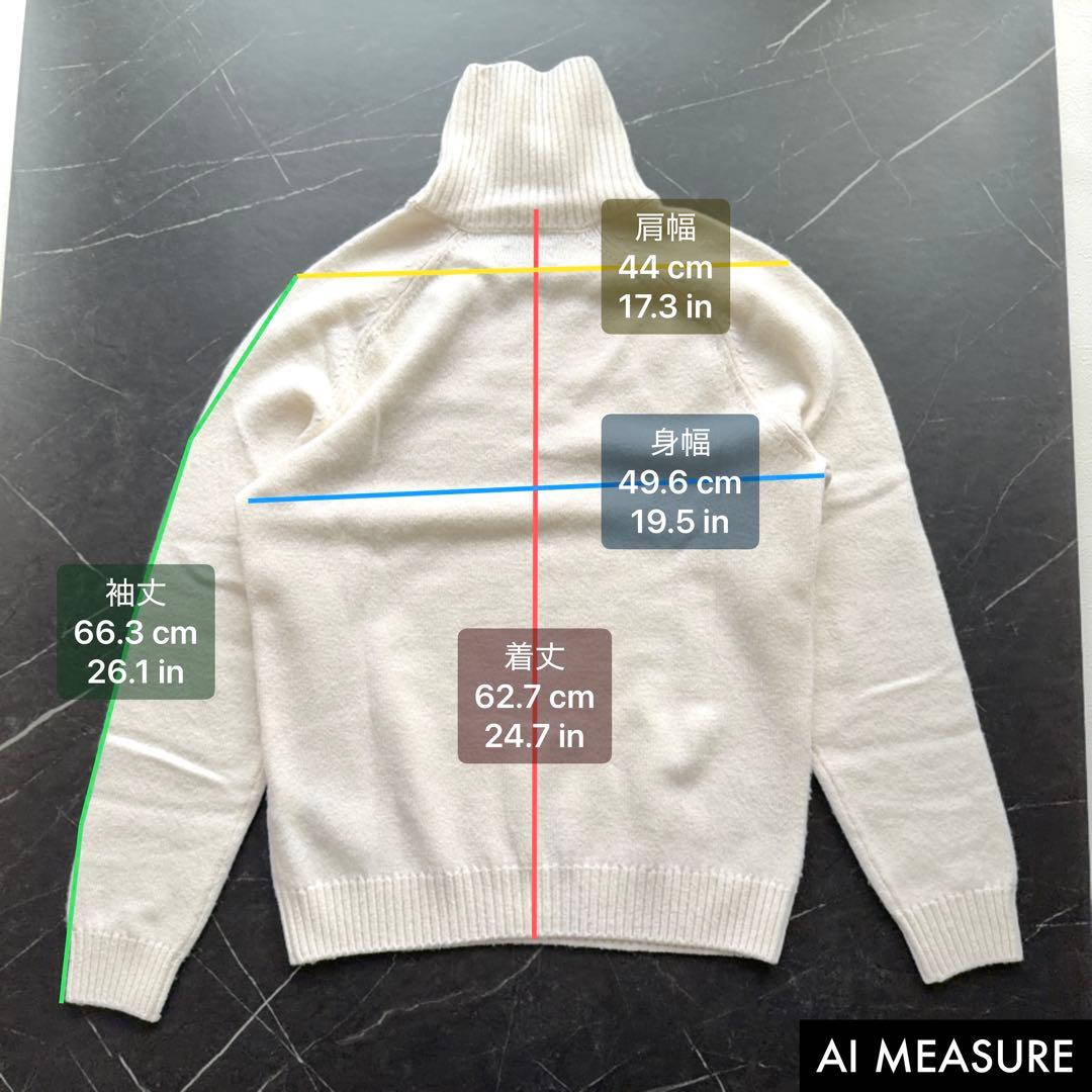 Falconeri カシミヤ100% タートルネックニット メンズM 白