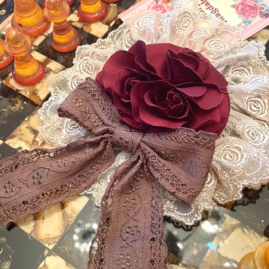 新品　タグ付き　メアリーマグダレン　メリアローズヘッドドレス　ストロベリー　赤