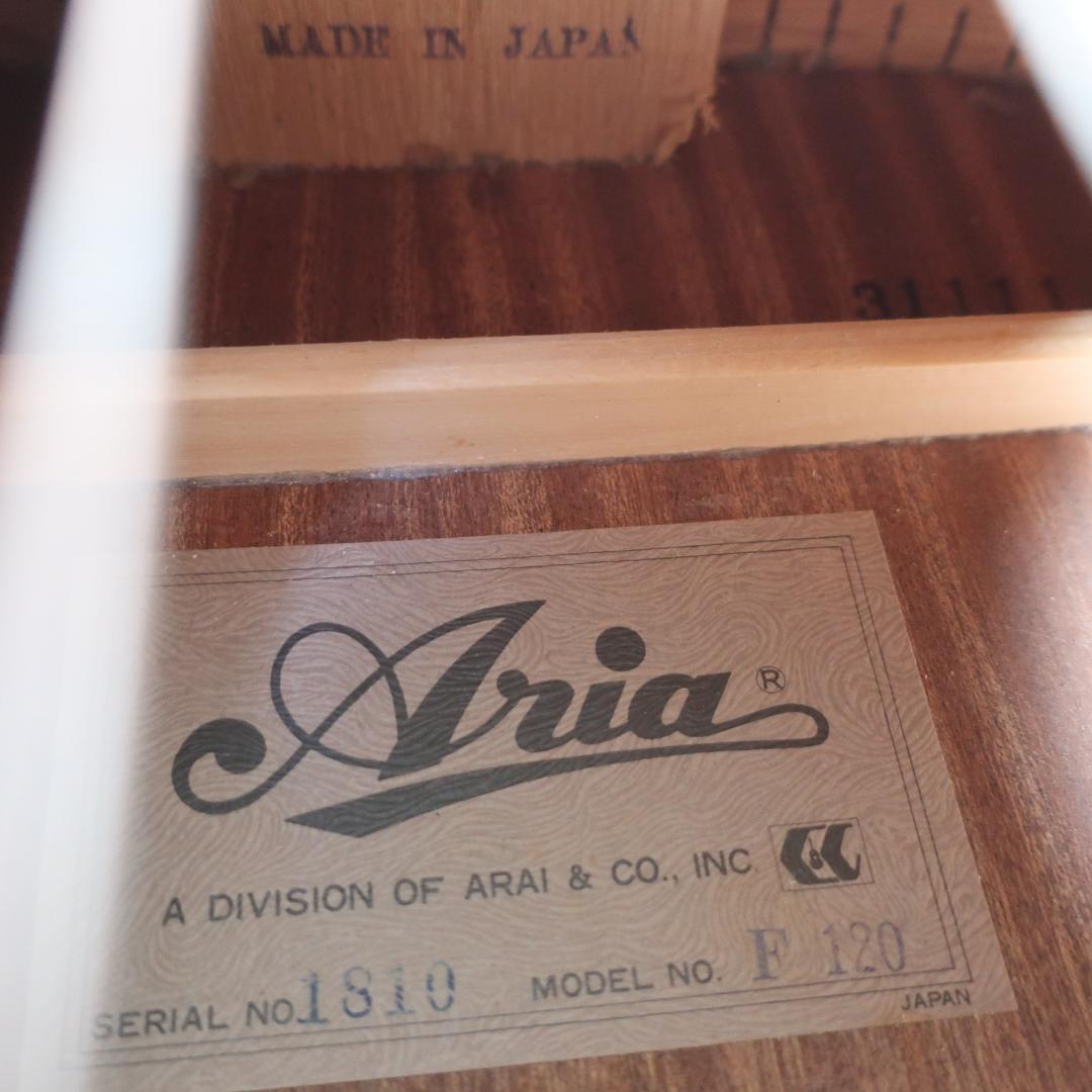 弦交換 Aria F120 アコースティックギター ケース付き