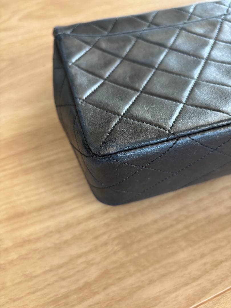 CHANEL マトラッセ　ブラック　チェーンショルダーバッグ