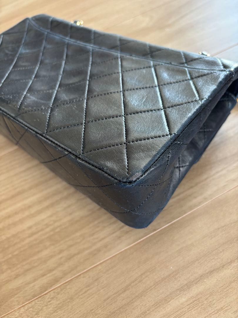 CHANEL マトラッセ　ブラック　チェーンショルダーバッグ