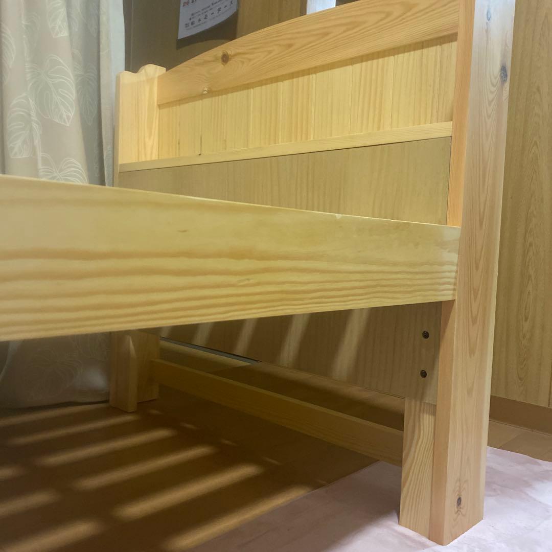 【新品未使用】ベルーナ すのこベッド 棚付き