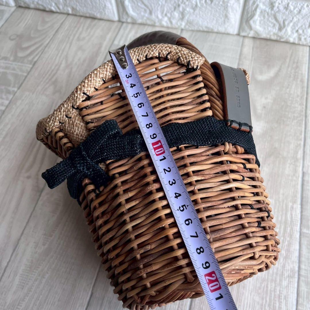 ebagos エバゴス ギンガムチェック カゴバッグ かぶせハンドル