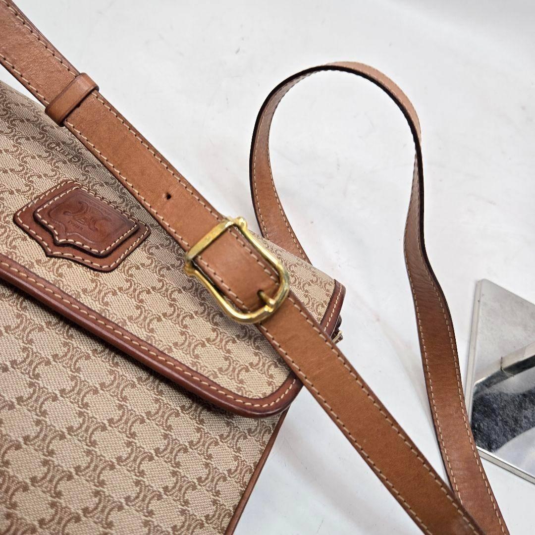 美品 CELINE ショルダーバッグ アコーディオン マカダム柄 トリオンフ