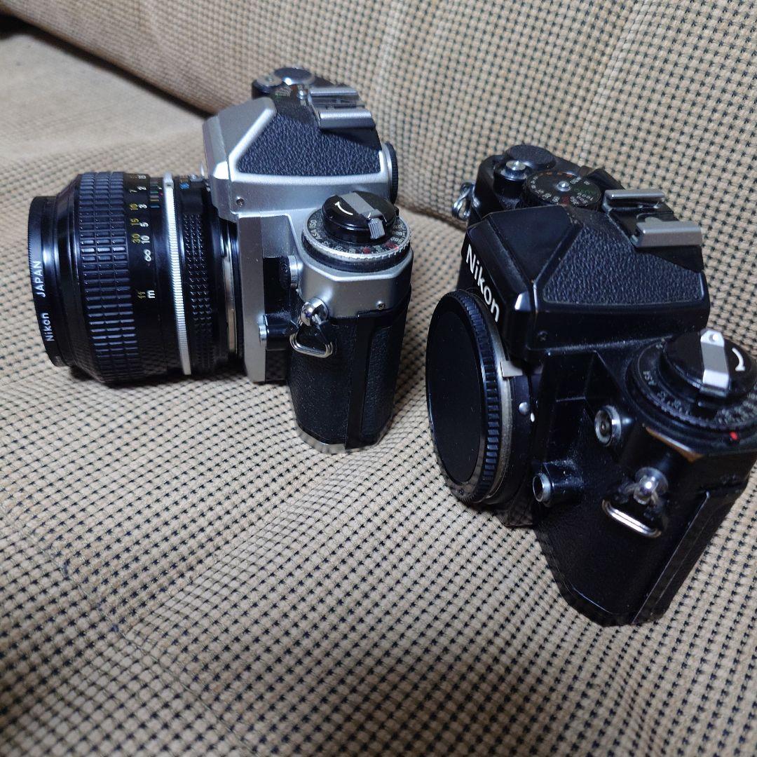 Nikon FEとFE2フィルム一眼レフカメラセット
