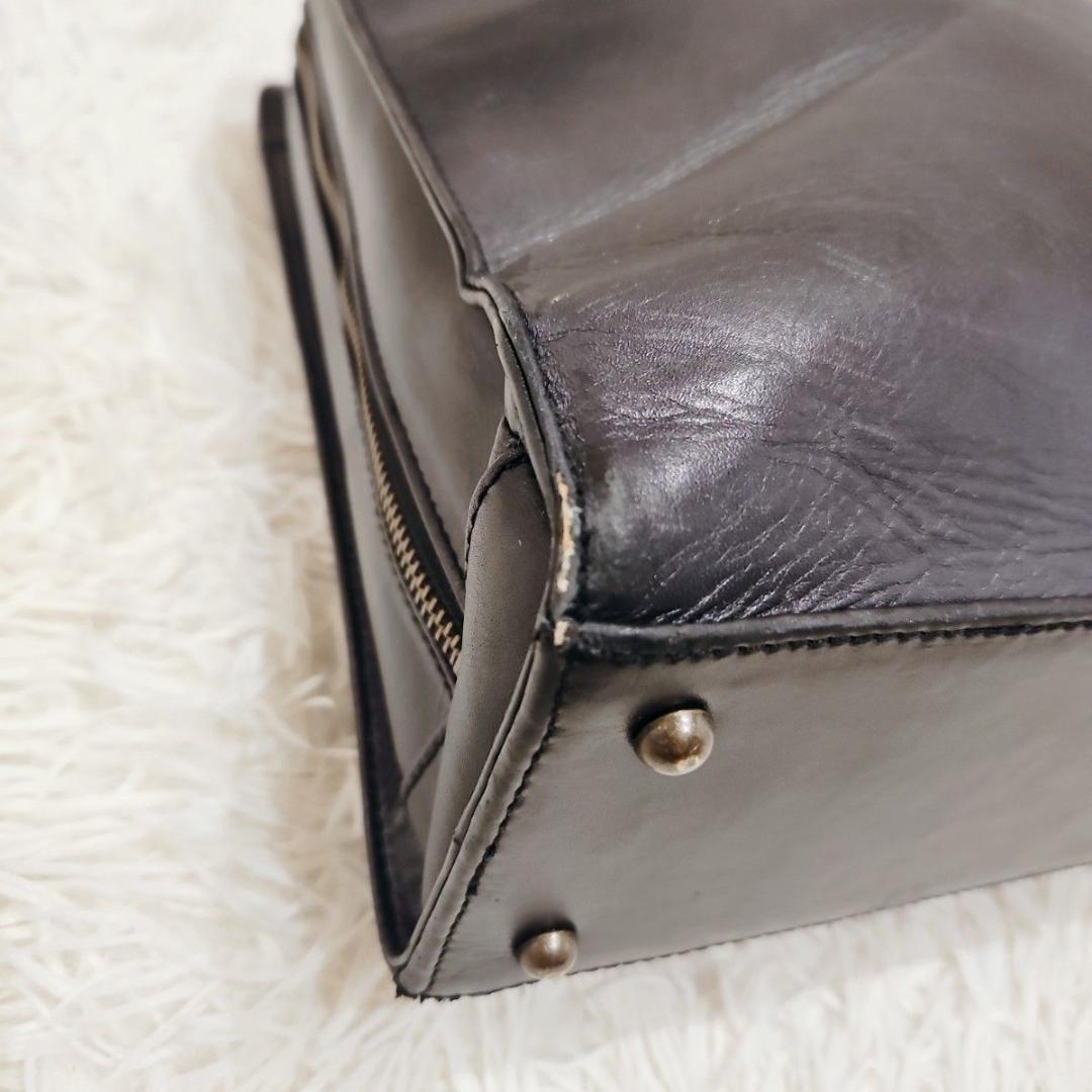 美品 マザーハウス ビジネスバッグ アンティーククラシッレザー A4 ブラック