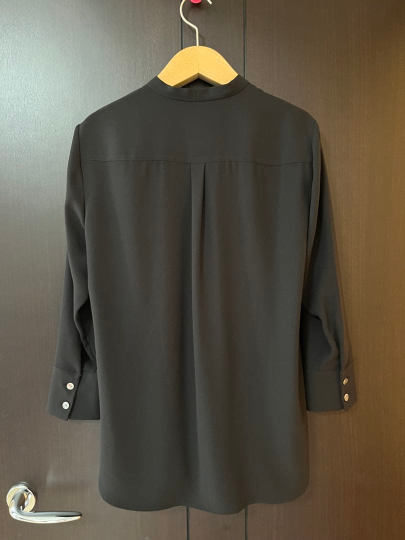 新品　theory ボウタイブラウス　ブラック　黒　P