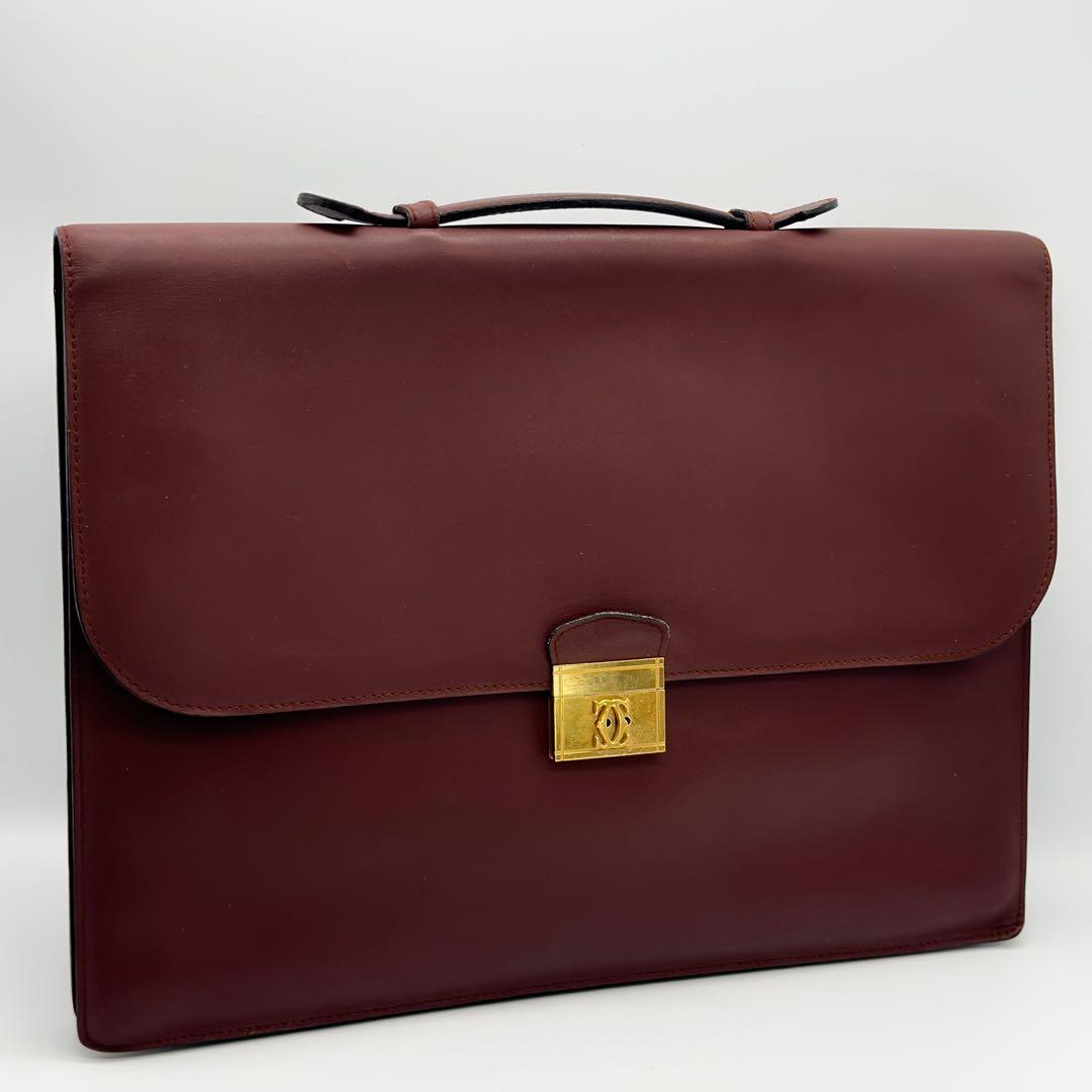 【仕様わずか】カルティエ マストライン ブリーフケース ビジネスバッグ レザー