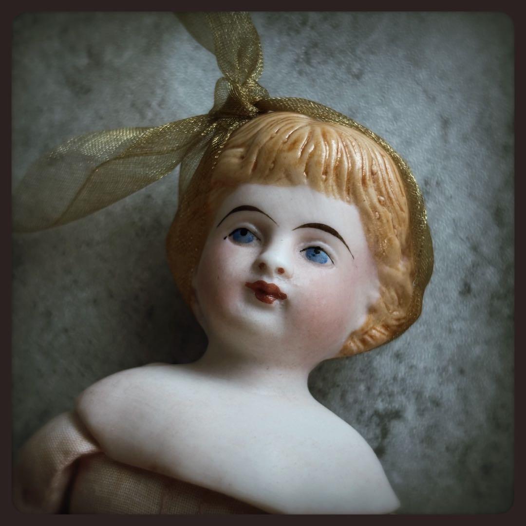 アンティーク　ブロンド　パリアンドール ビスクドール　チャイナヘッドドール