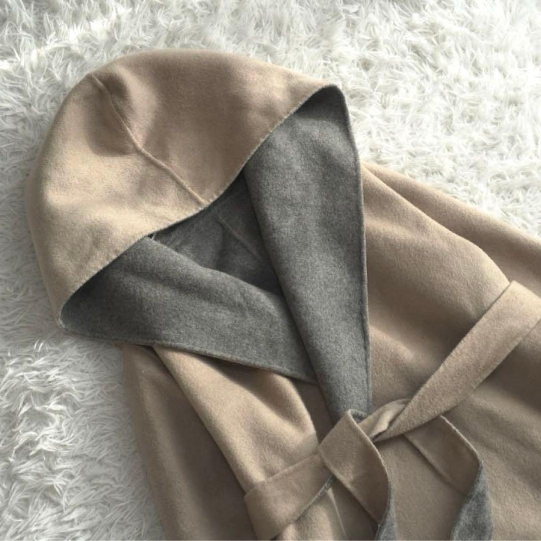 BALMAIN カシミヤウールリバーコート ダブルフェイス 2way 腰ベルト