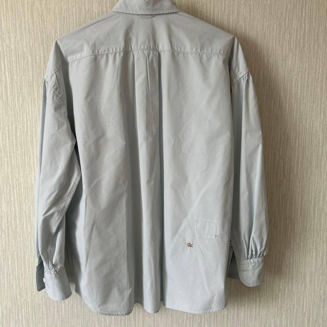 45R ブロードのチビ襟長袖クッペシャツ