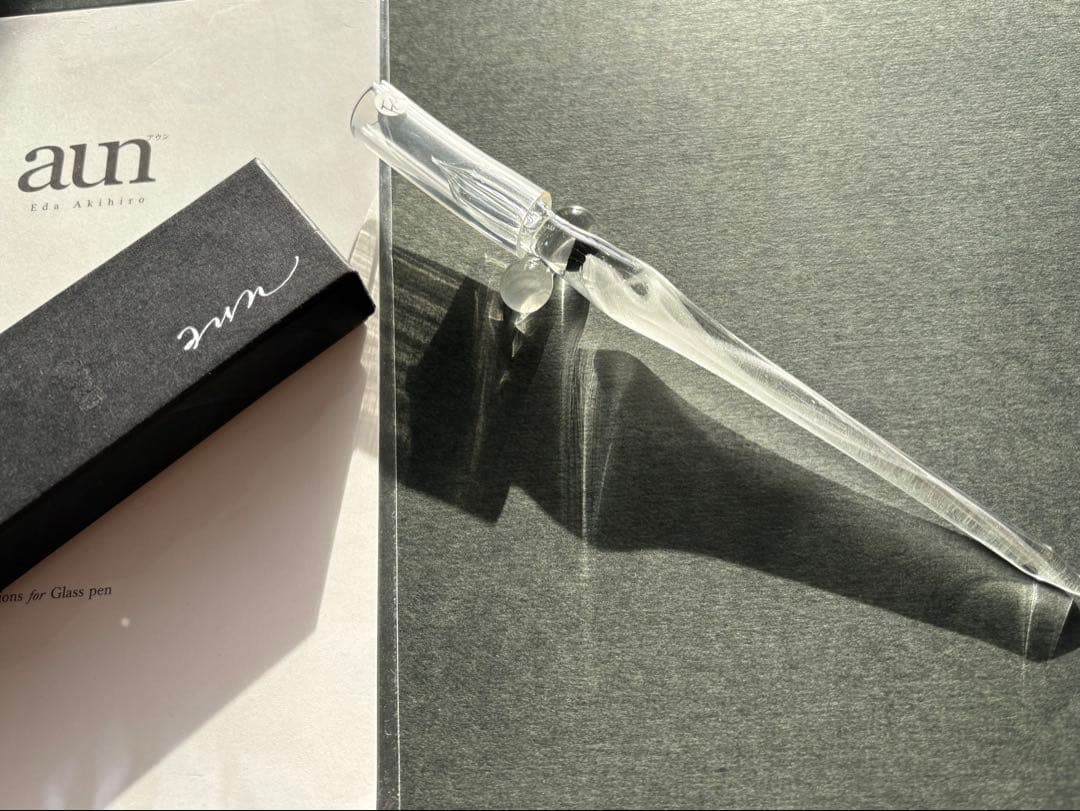 【新品未使用】ガラス工房aun ガラスペン　ダイヤモンドダスト