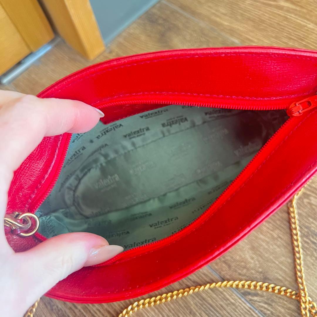激レア ヴァレクストラ SATOショルダーバッグ チェーン レザー レッド
