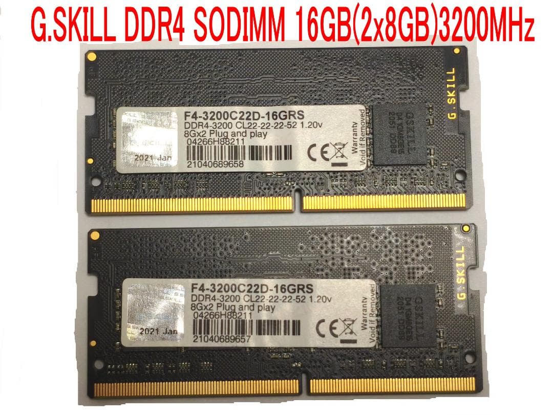 メモリー G.SKILL Ripjaws DDR4 SODIMM 16GB (2x8GB)