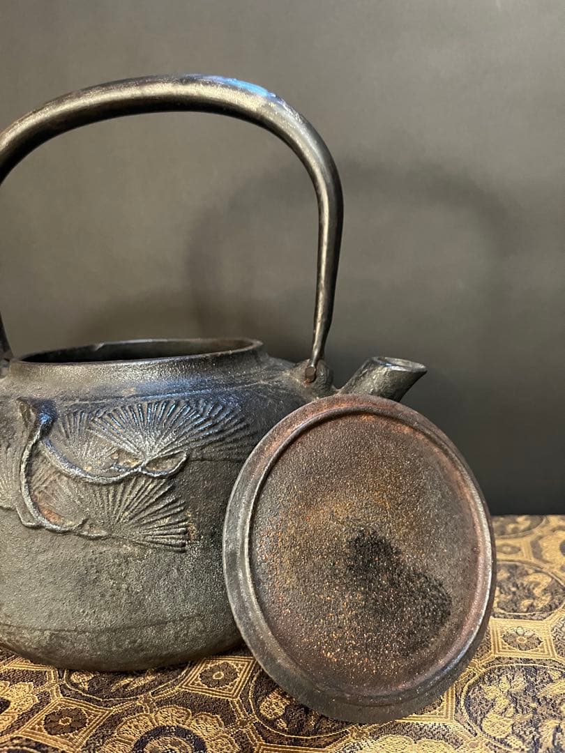 鉄瓶 茶道具 南部鉄器 アンティーク 湯沸かし 金属工芸 煎茶道具 茶器 鉄器