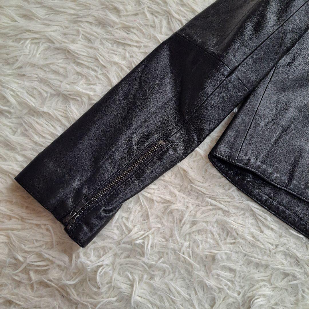 【極美品】【Theory】現行タグ　ラムレザーシングルライダースレザージャケット