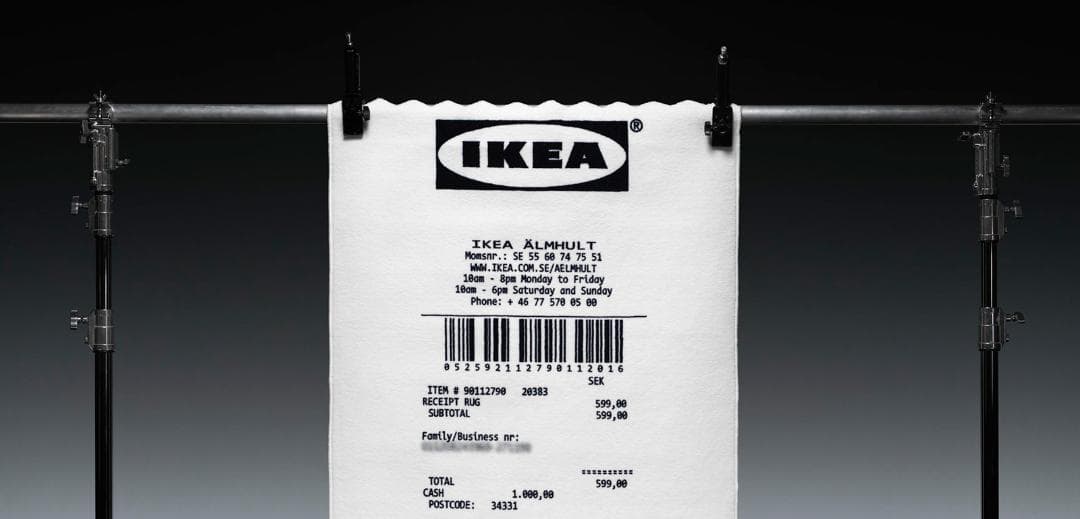 新品未開封 IKEAイケア MARKERADマルケラッド レシートラグ ホワイト