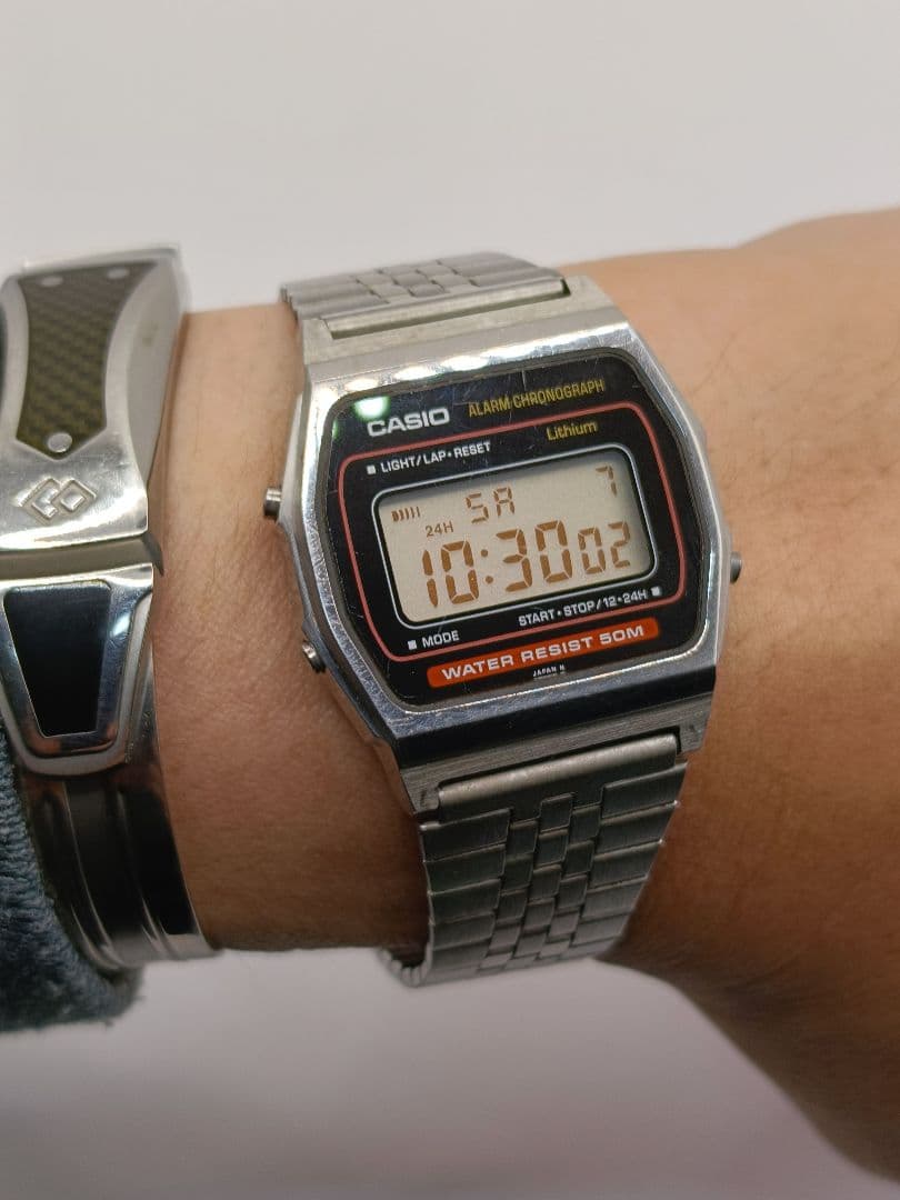 希少日本製CASIO W-34 415 稼働品 80s ヴィンテージデータバンク