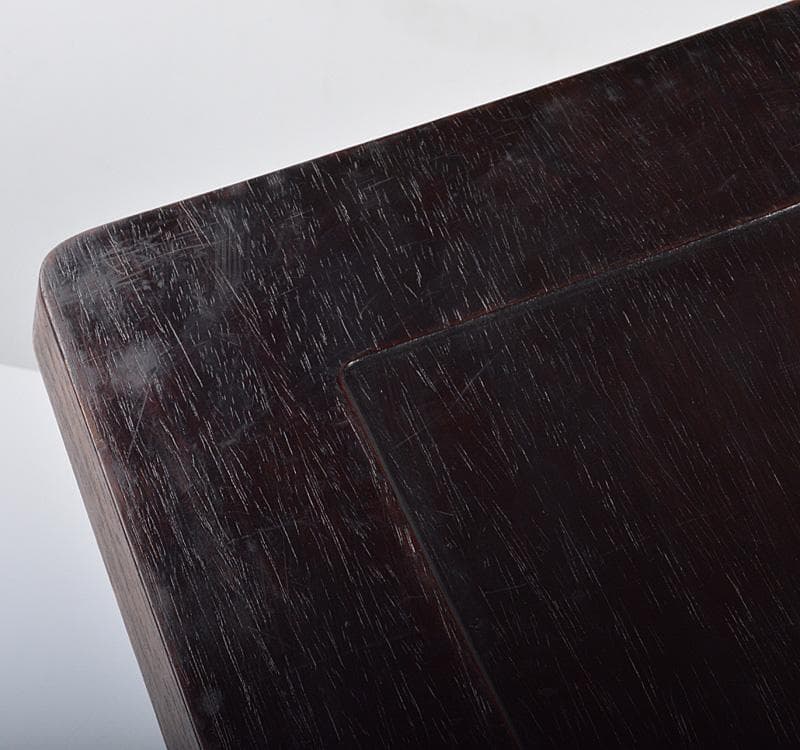 中国 唐木紫檀製　無垢彫　煎茶盆　香盆　M　R4273