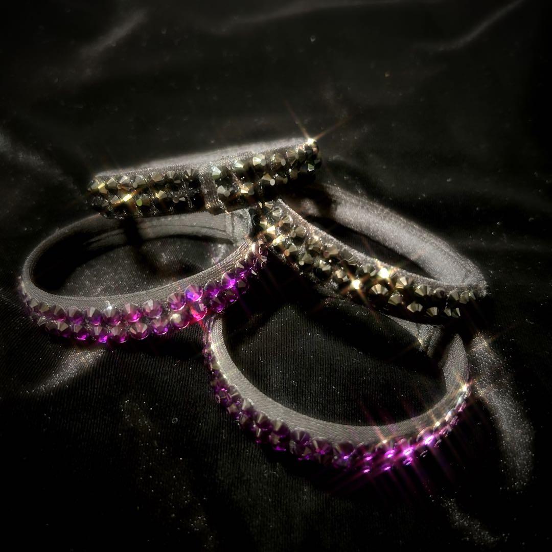 社交ダンス ドレス★シーズ ラテンドレス★ブラック&パープル★サイズM★新品