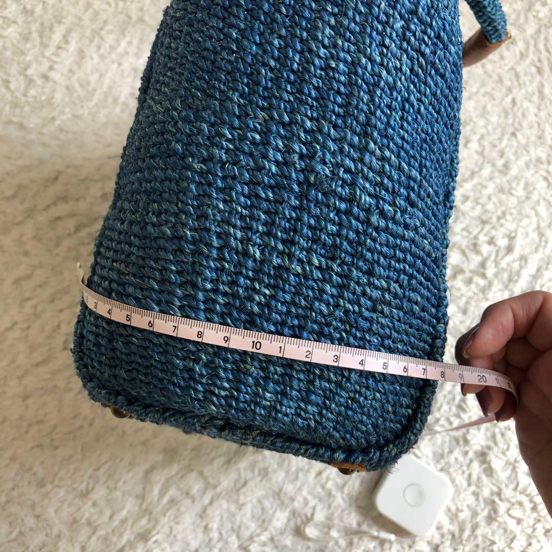 新品未使用　パラスパレス　カゴバック　夏カゴバック取り外しポーチ付　持ち手レザー