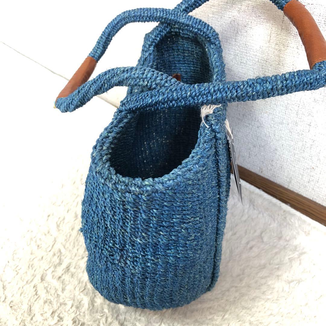 新品未使用　パラスパレス　カゴバック　夏カゴバック取り外しポーチ付　持ち手レザー