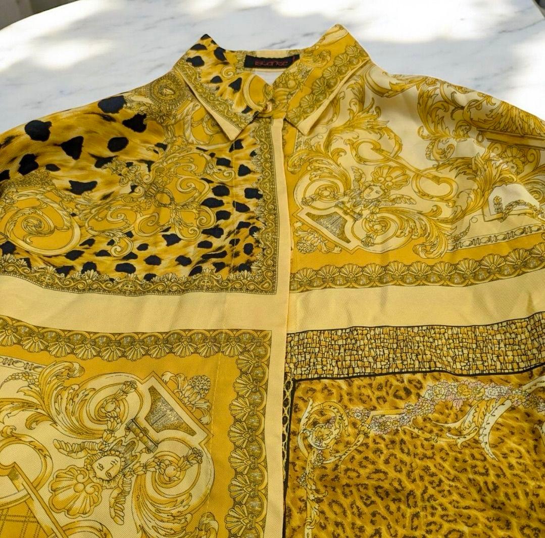 istante イスタンテ ヴェルサーチ シャツ シルク100% イタリア製