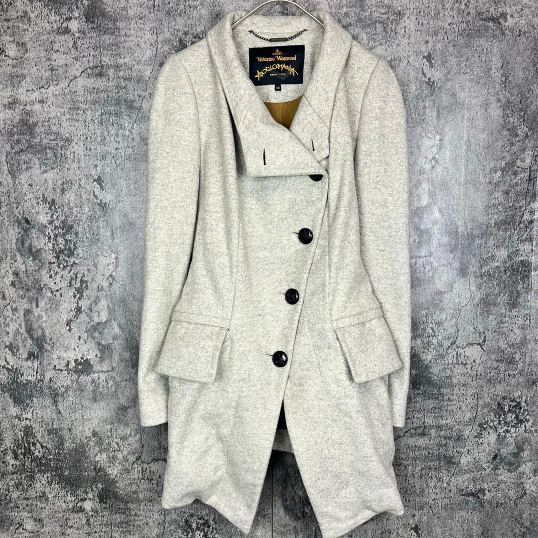 Vivienne Westwood アシメントリー ウールコート グレー