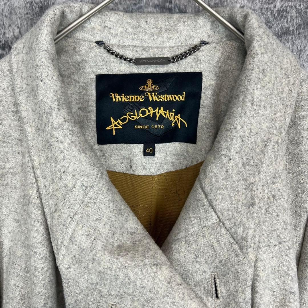 Vivienne Westwood アシメントリー ウールコート グレー