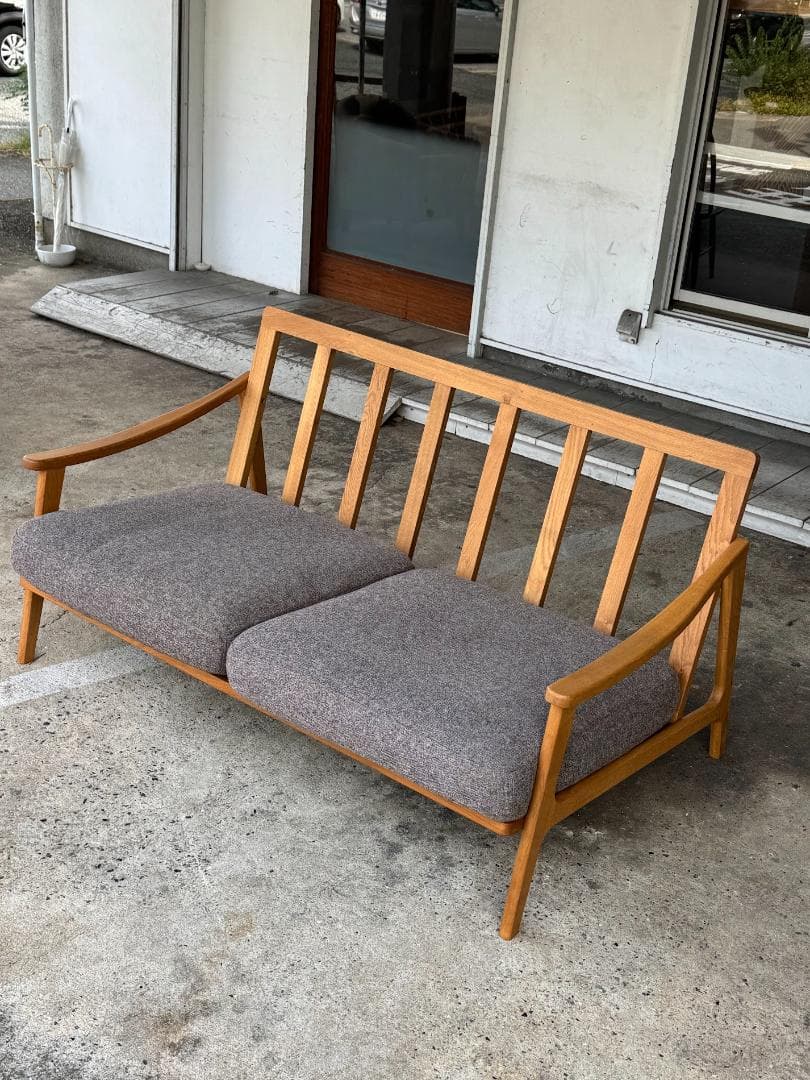 シギヤマ家具 ロクサー 2.5人掛けソファ オーク無垢 布張り木フレーム 北欧