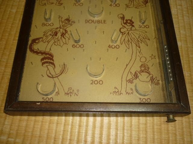 ◆極希少 美品 1930年頃 米国製◆木製卓上ピンボール サファリ