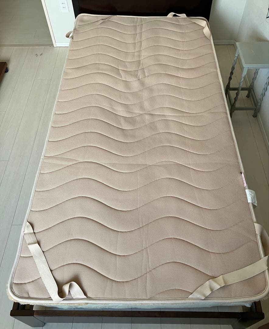 ムートン　ベッドパッド　羊毛皮　国内製造　シングルサイズ