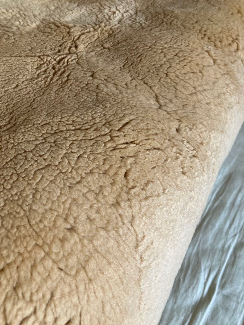 ムートン　ベッドパッド　羊毛皮　国内製造　シングルサイズ