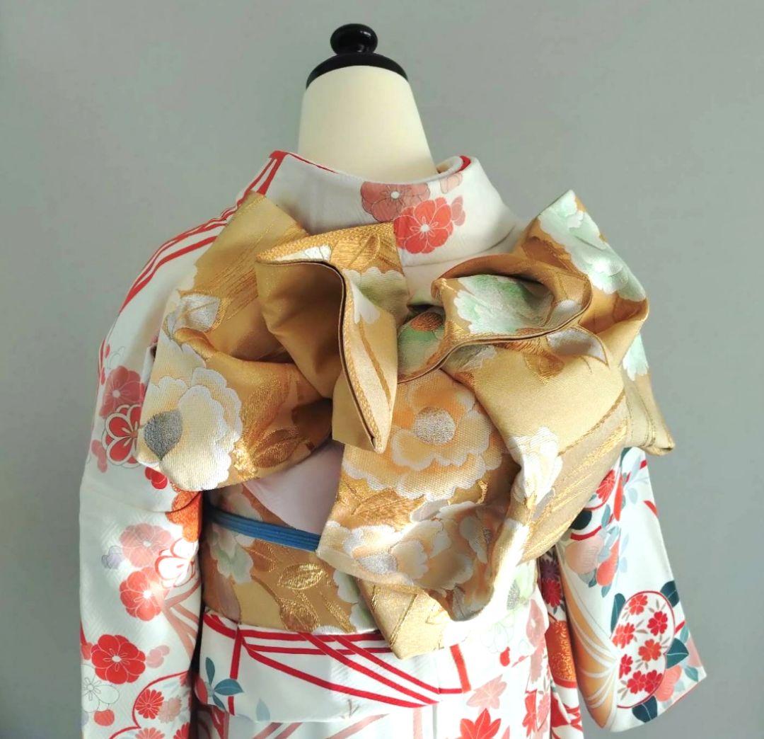 専用　一部式　振袖用作り帯　可憐につづれ花　十三参りにも　作り帯　胴巻き～90㎝