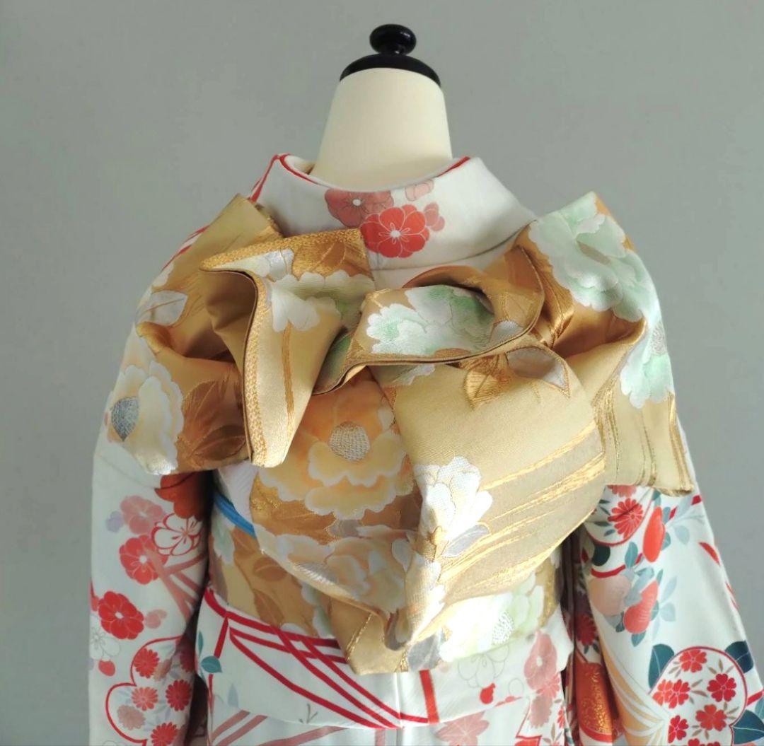 専用　一部式　振袖用作り帯　可憐につづれ花　十三参りにも　作り帯　胴巻き～90㎝