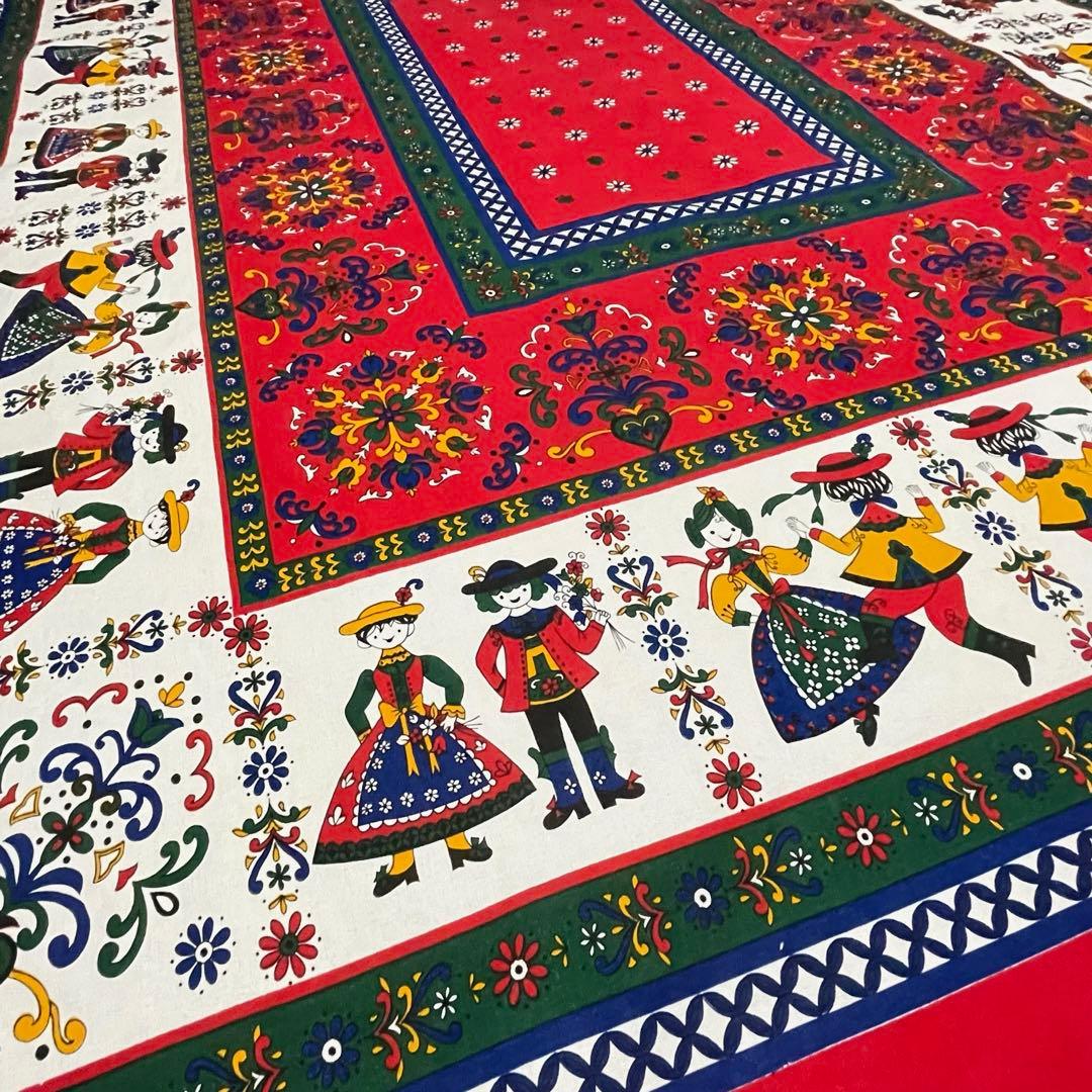 チロリアン マルチカバー オーストリア クロス 敷物 民族 生地 テーブルクロス