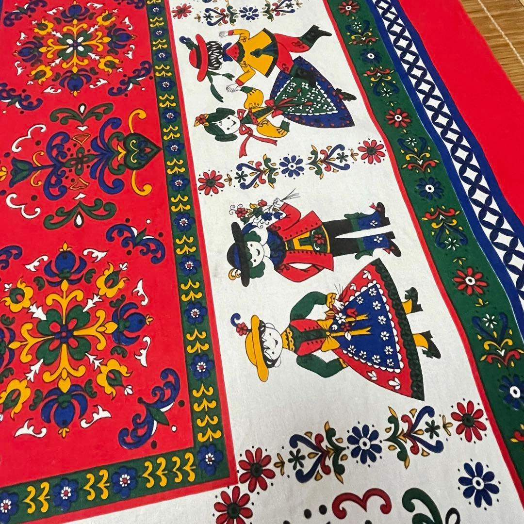 チロリアン マルチカバー オーストリア クロス 敷物 民族 生地 テーブルクロス