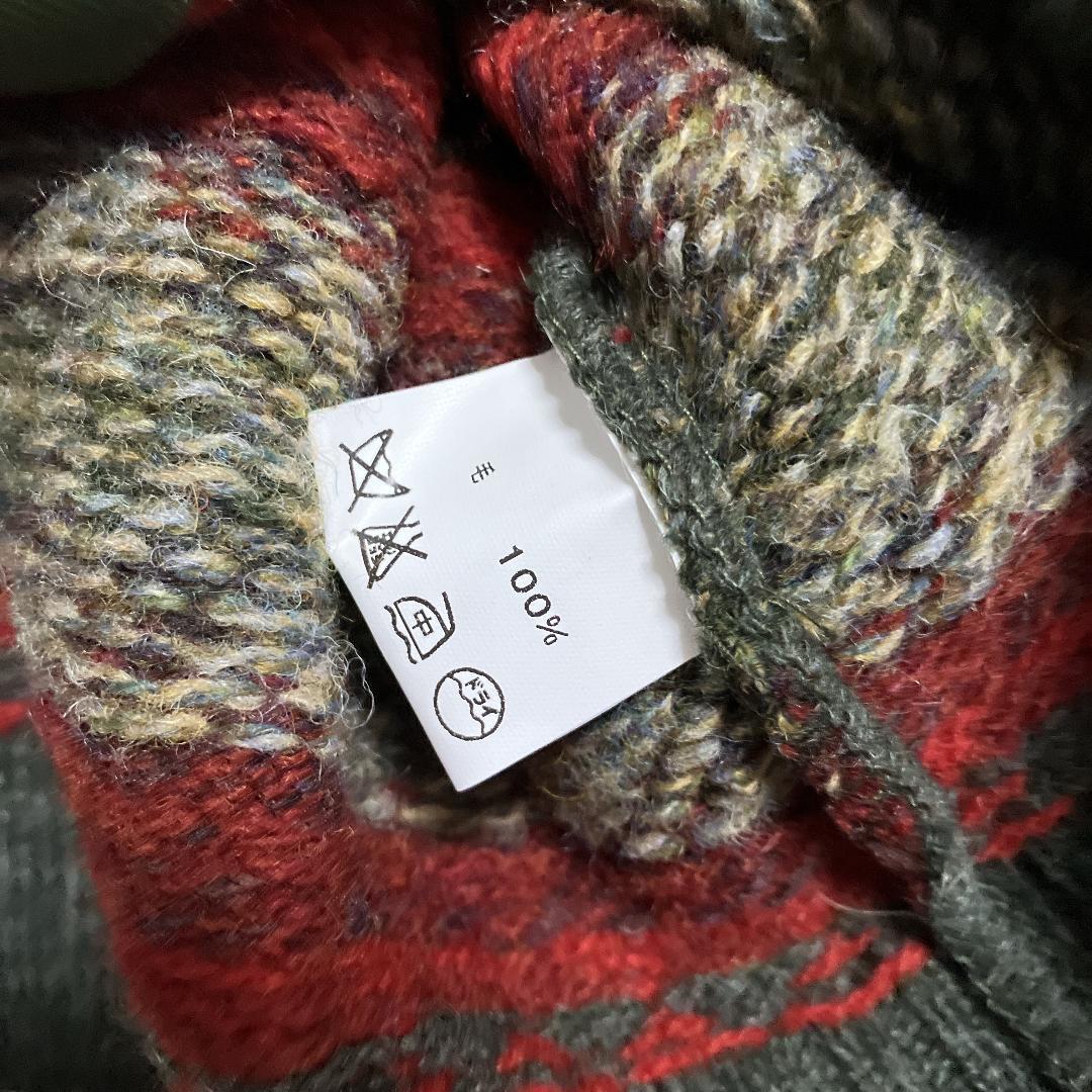 新品Harley OF SCOTLANDノルディックカーディガン未使用Mセーター