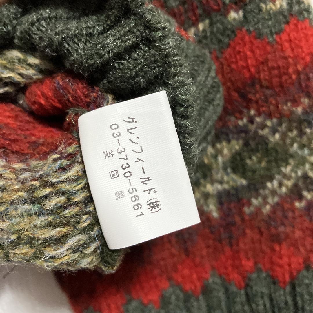 新品Harley OF SCOTLANDノルディックカーディガン未使用Mセーター