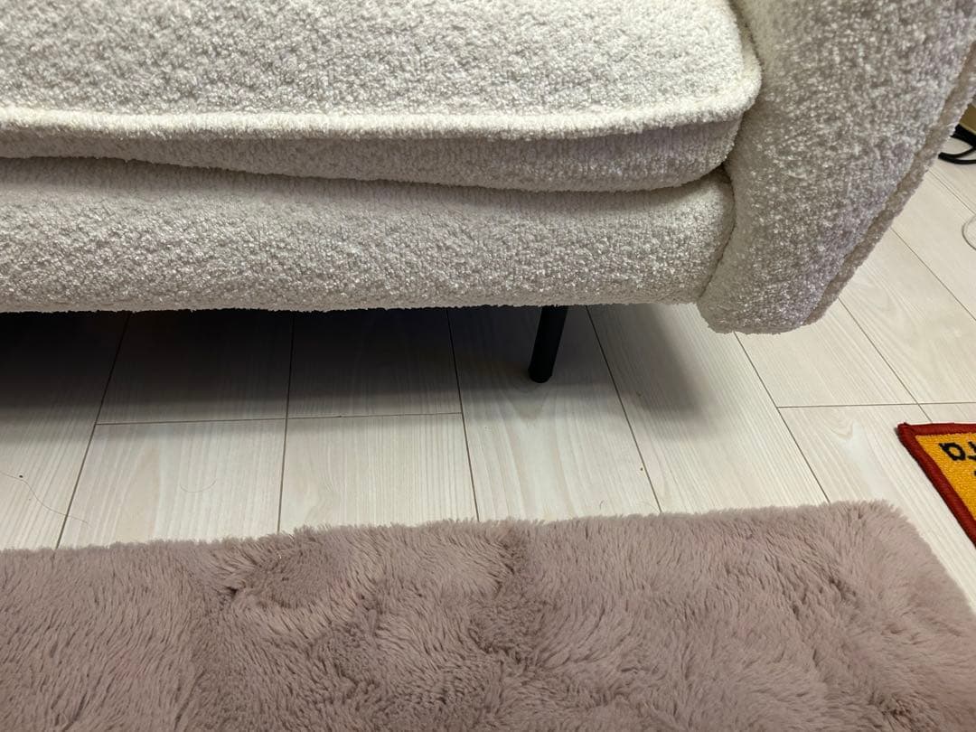 値下げ中！3月上旬まで！ニトリ 3人用布張りソファ VS03 WH
