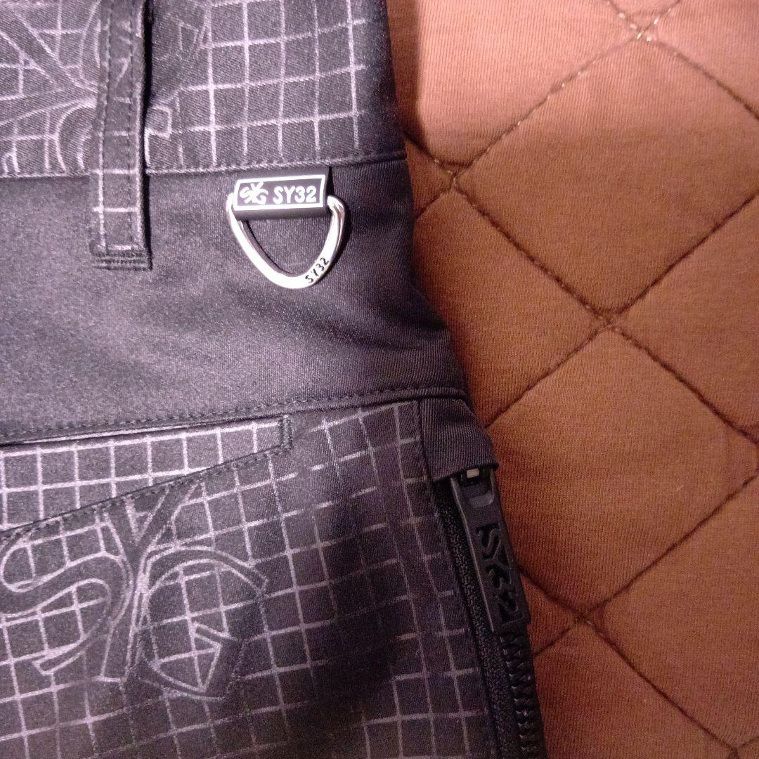 未使用品　sy32 by sweet years ブラック　総柄　Lサイズ相当