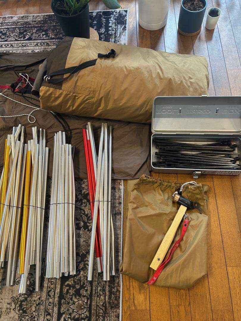 スノーピーク エルフィールド＋室内マット＋ハンマー＆ペグセット【引き取り限定】