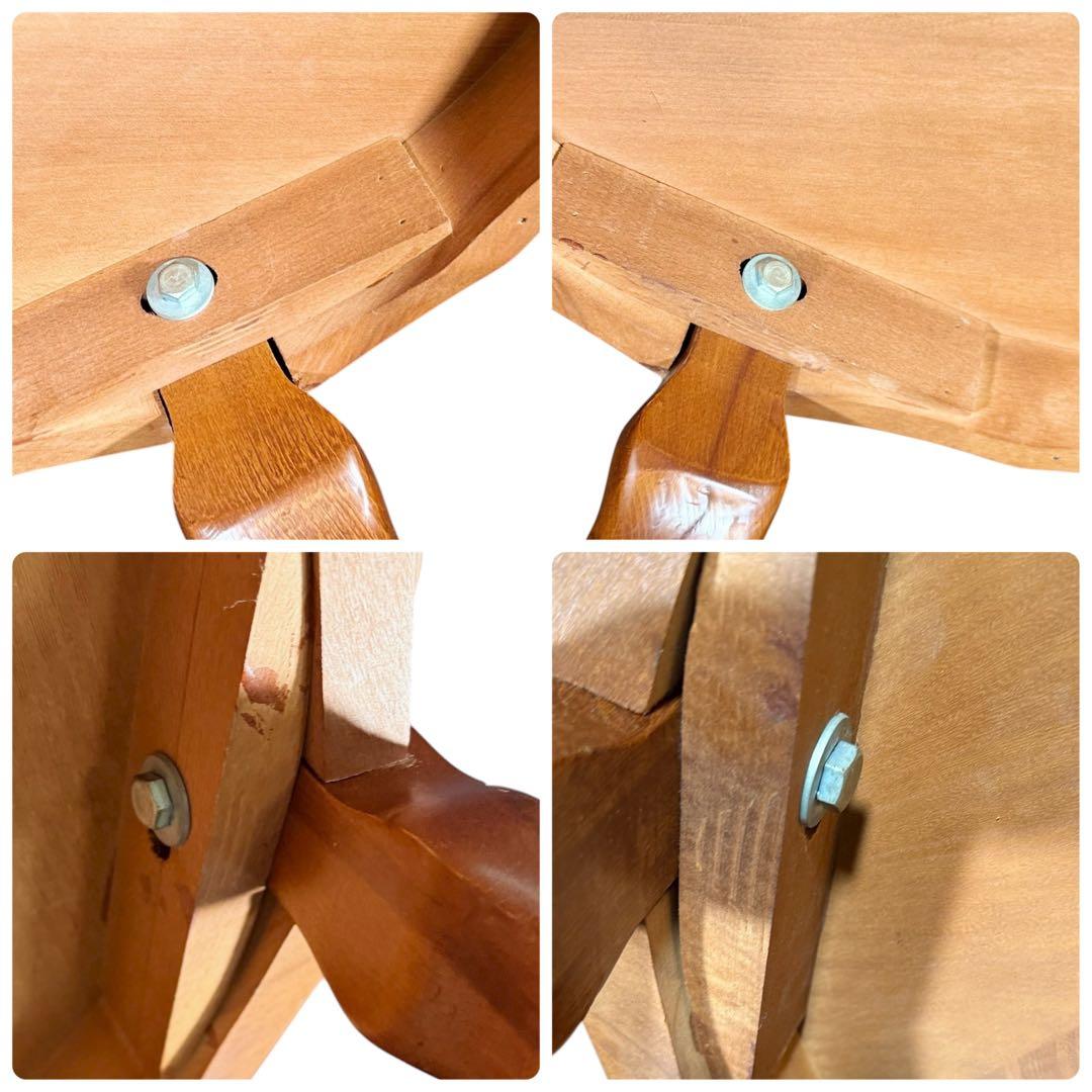 HR852 【象嵌彫刻が素敵】イタリア　猫脚　ローテーブル　イタリア